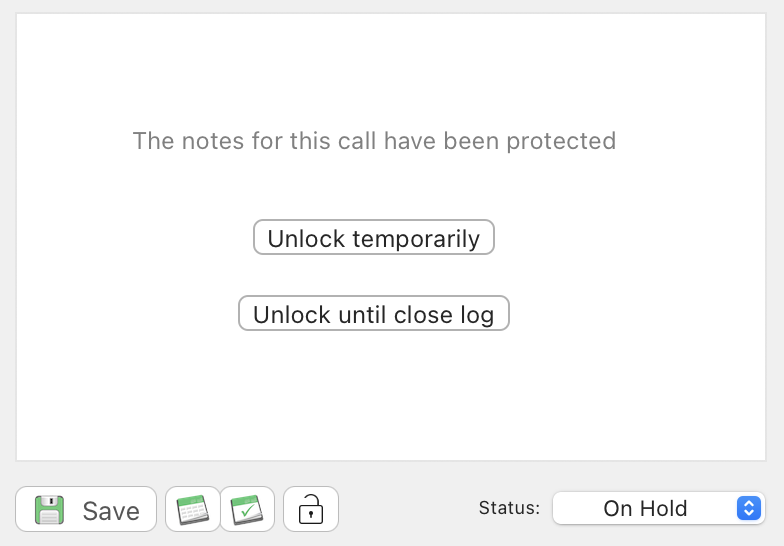 Secure Notes Unlock Buttons