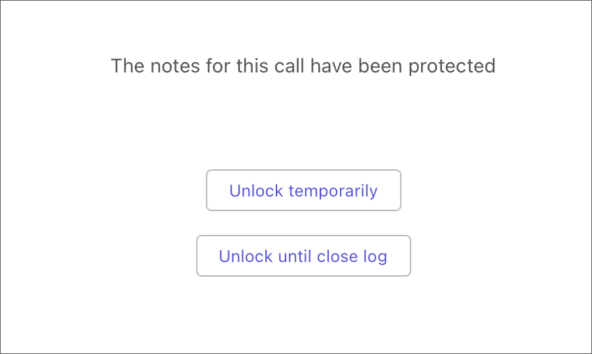 Secure Notes Unlock Buttons