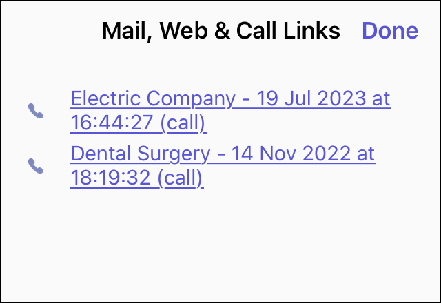 Call links image