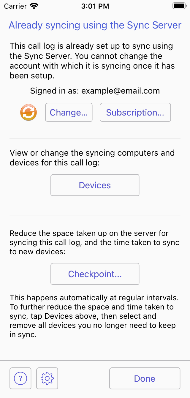 Sync settings image